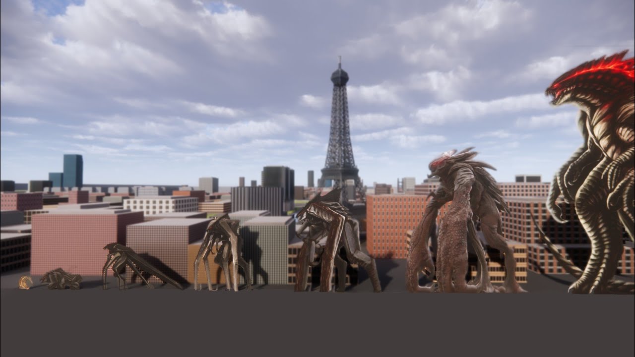 All Muto types size comparison | 3D animation