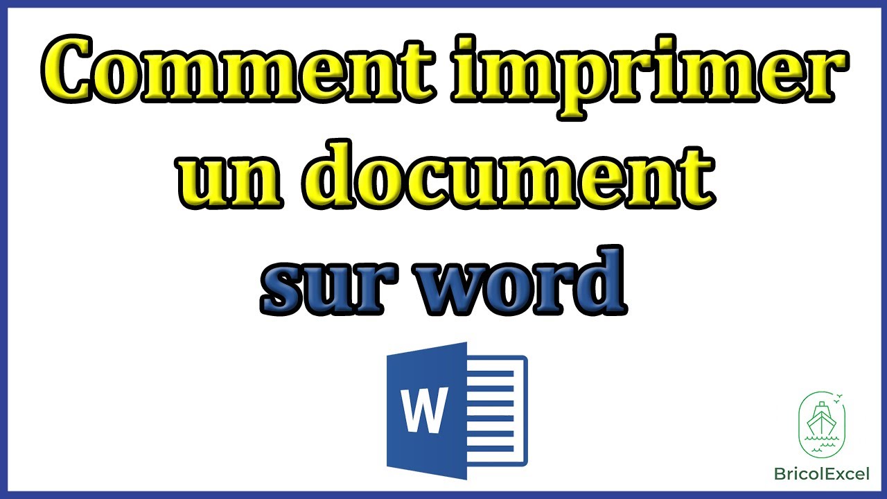 Comment imprimer un document sur word
