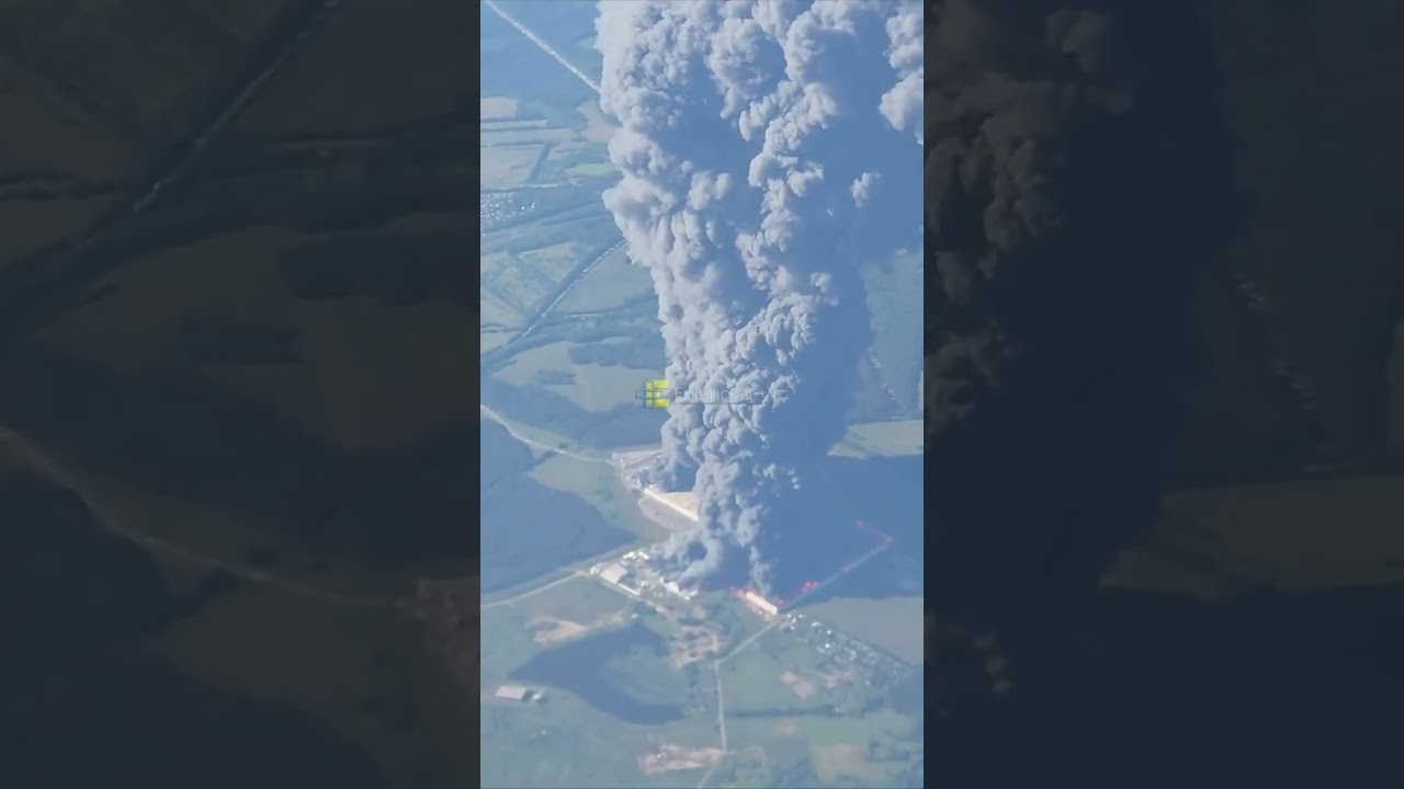 After the Strike: Massive Smoke Seen From the Sky Near Moscow