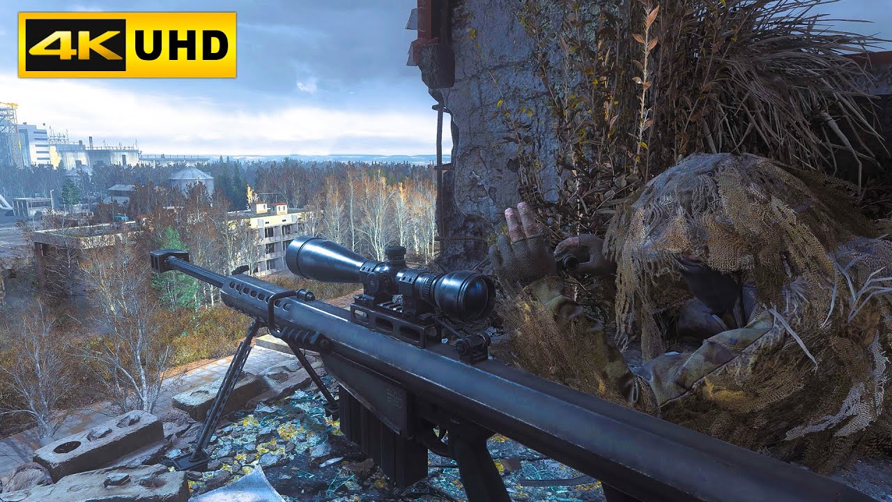 (All Ghillied up) Pripyat Outskirts / Ukraine | Call Of Duty 4 MW Remastered 4K 60FPS UHD