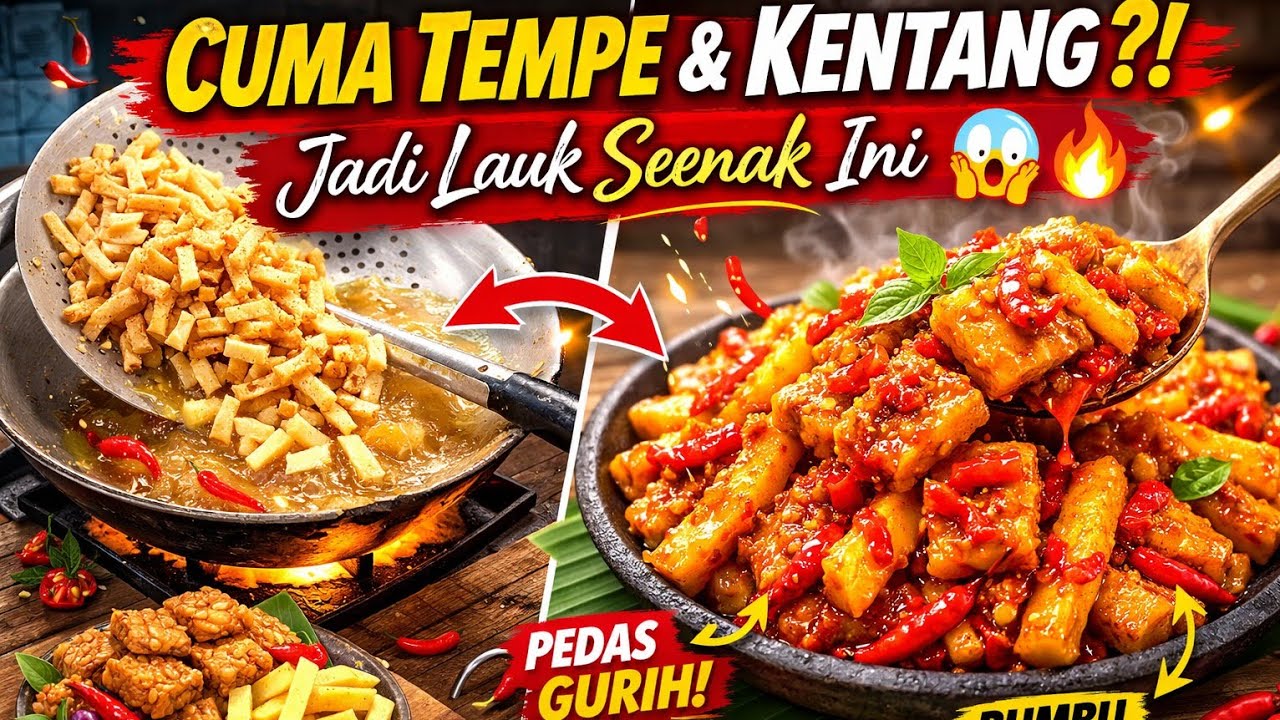 GAK NYANGKA! Cuma Tempe & Kentang Bisa Seenak Ini 😲🔥 Bumbu Pedasnya Nempel Banget! | @ArtJogja59