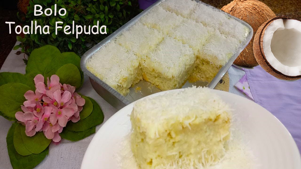 Bolo Toalha Felpuda - Fácil de fazer! Sem Batedeira!  Sem Liquidificador!