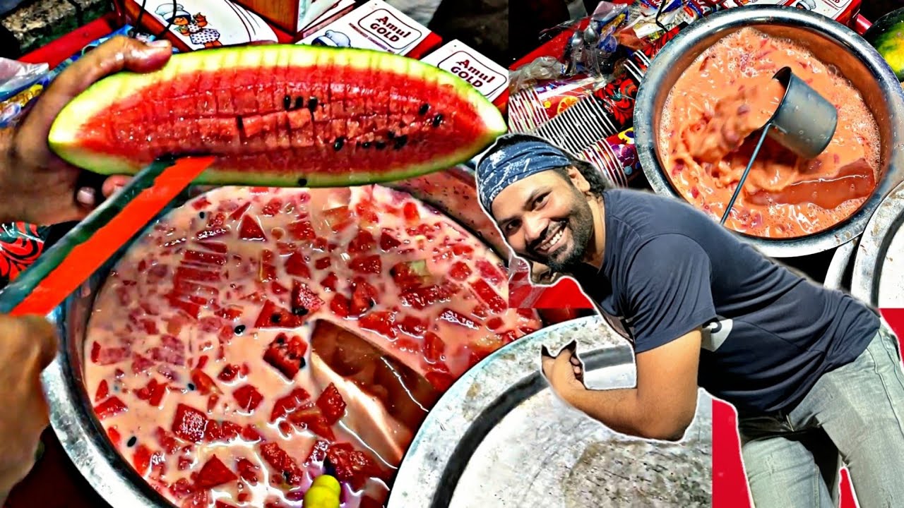 Famous Tarbooj Ka Sharbat😋😋 || Lucknow Famous Food  || Watermelon Milk Juice Lucknow