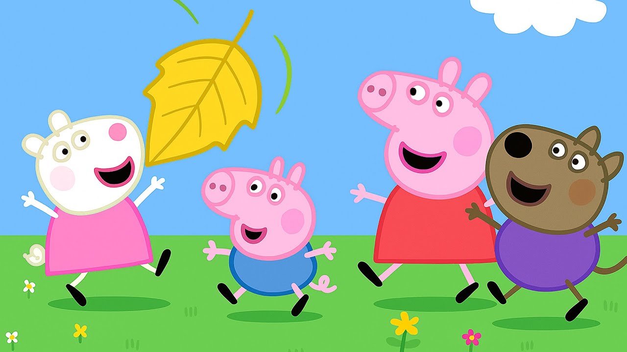 🍃🐷 Peppa Pig and the Giant Leaf in the Wind | Peppa Pig Funny Animation