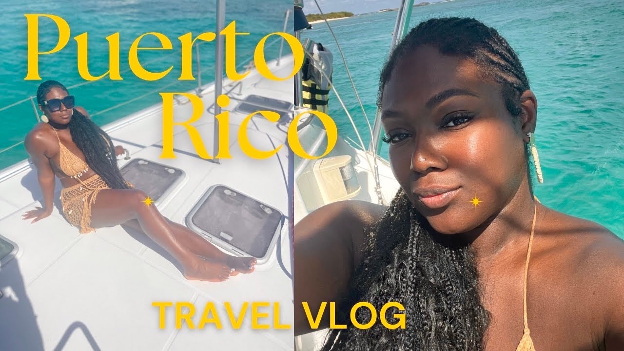 Puerto Rico Travel Vlog:Bestie Bday Trip to San Juan|Yacht Day, Bacardi Rum Tour,La Placita, Pinones