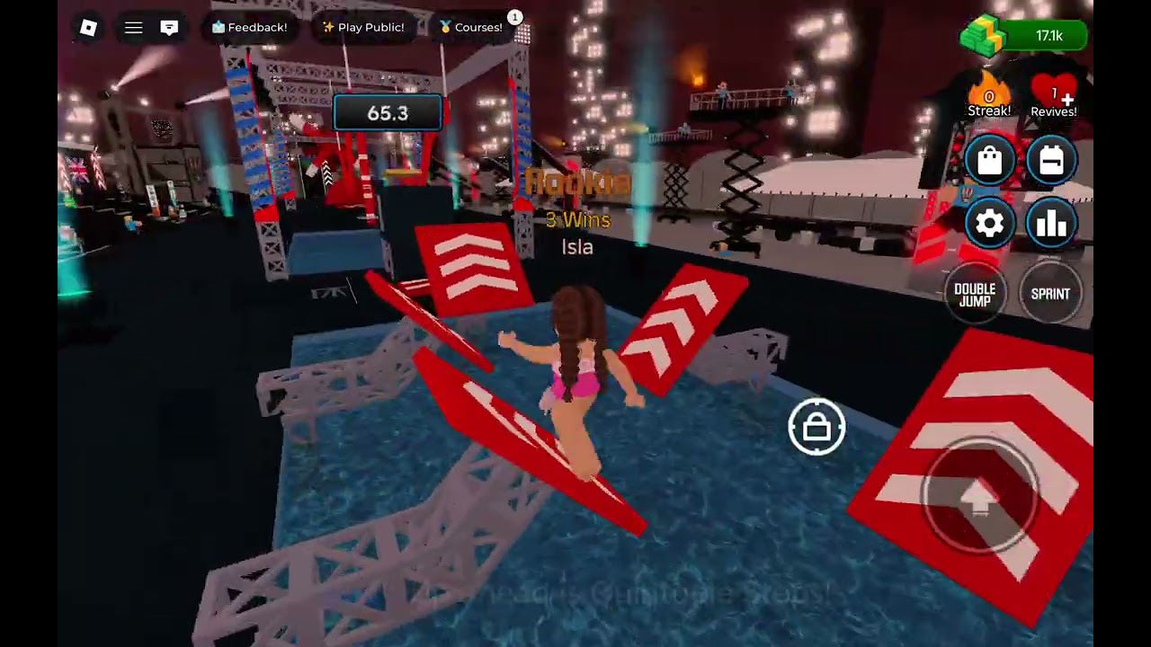 Playing ninja warriors game