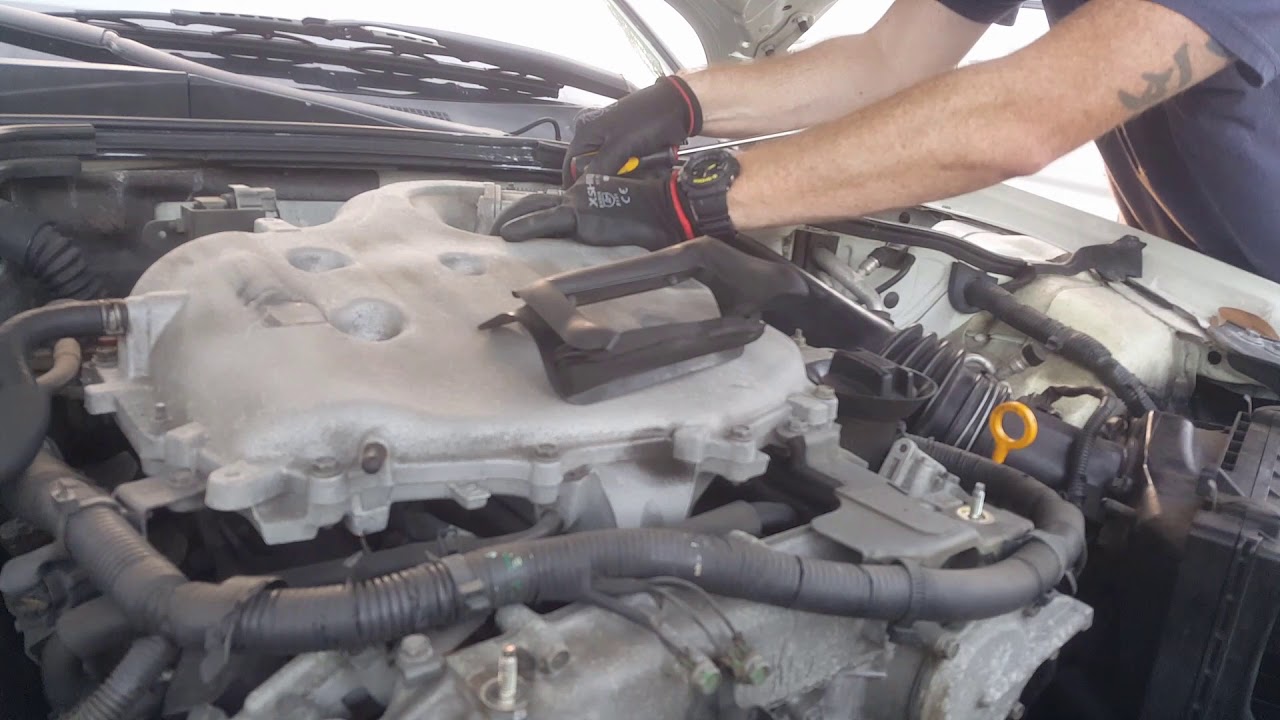 How to: Install a 350z intake tube on an 05 Infiniti G35 sedan.