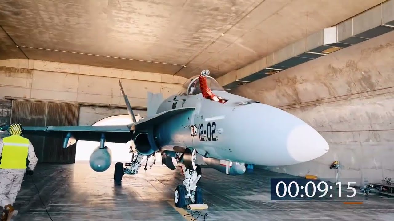 Alpha Scramble de los F18 del Ej&eacute;rcito del Aire. En el aire en 15 minutos.