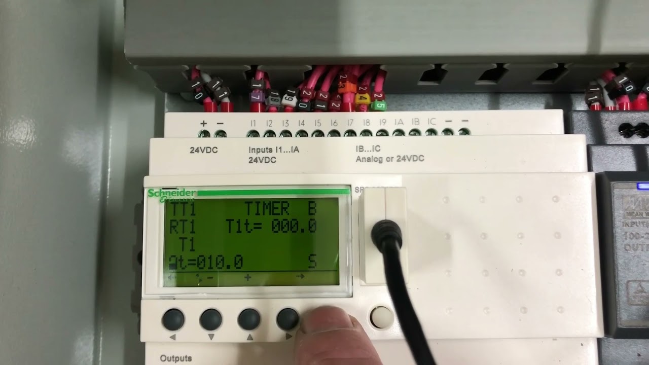 Zelio  Programmable Logic Relay Timer Adjustment