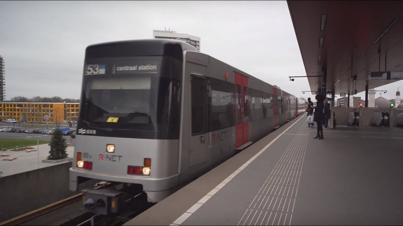 The Netherlands, Amsterdam, Metro ride from Kraaiennest to Amsterdam Amstel