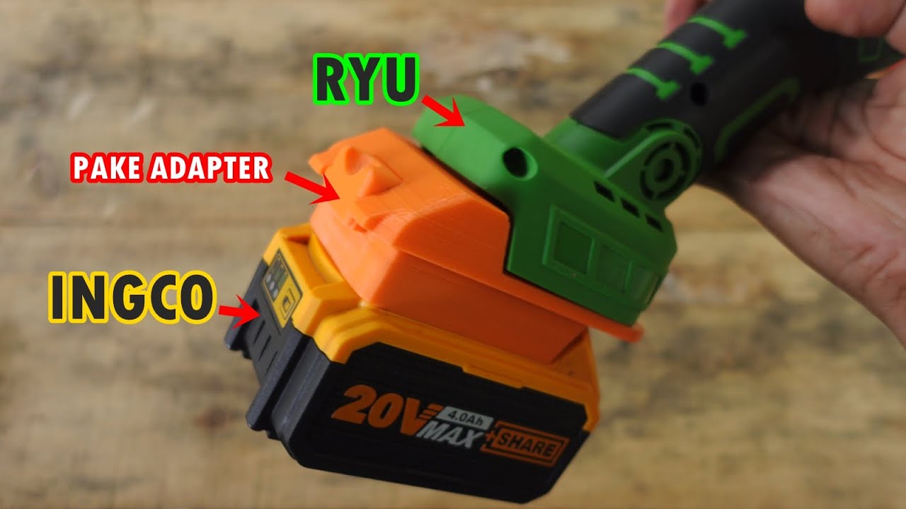 solusi meggunakan batre beda merk dengan powertool, pakein adapter aja!!!