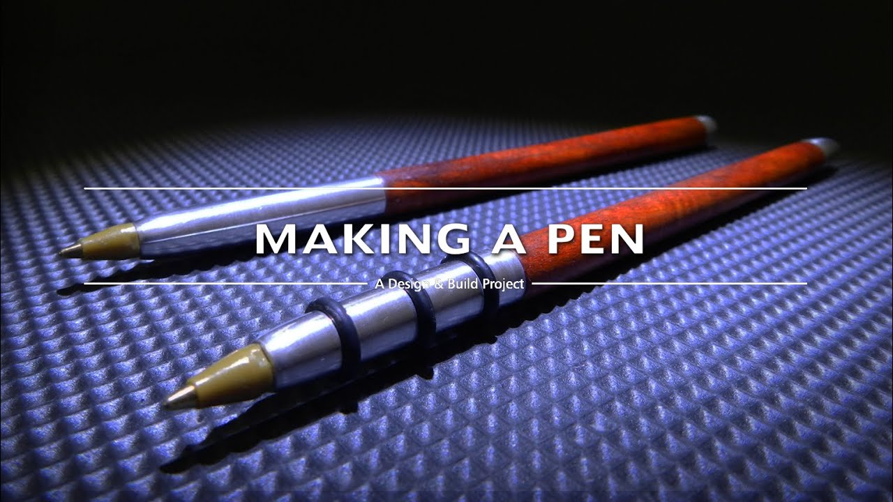 Making a WOODEN PEN | Rosewood & Aluminium NO LATHE design and build of pen shafts