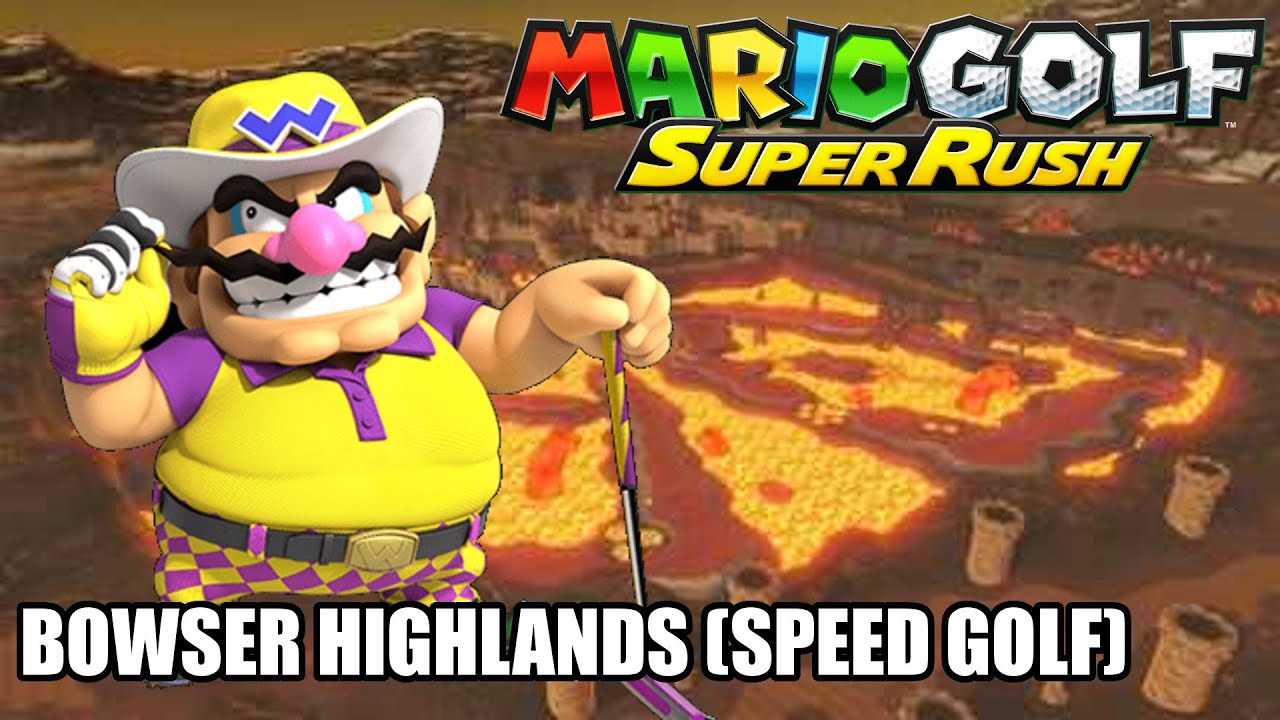 Mario Golf Super Rush - Speed Golf on Bowser Highlands as Wario [Nintendo Switch]