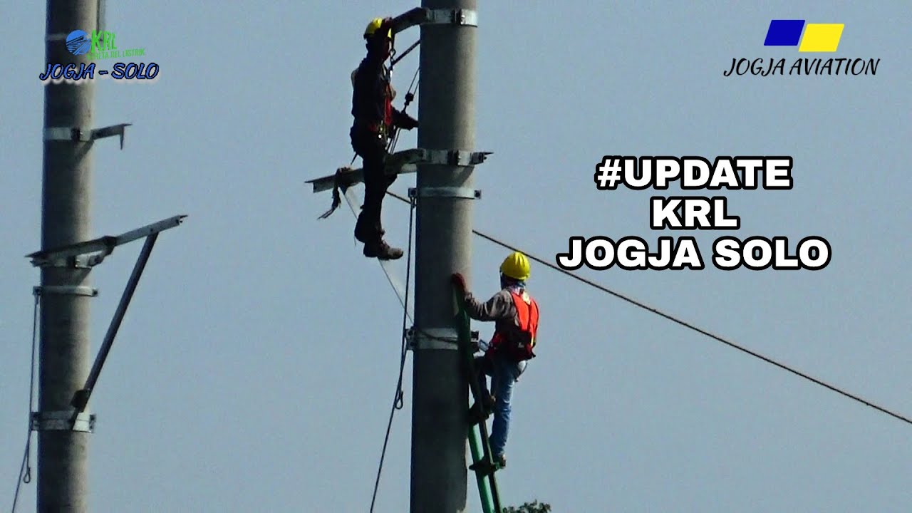 PROGRESS KRL JOGJA SOLO! Pemasangan Catenary di Timur Stasiun Klaten