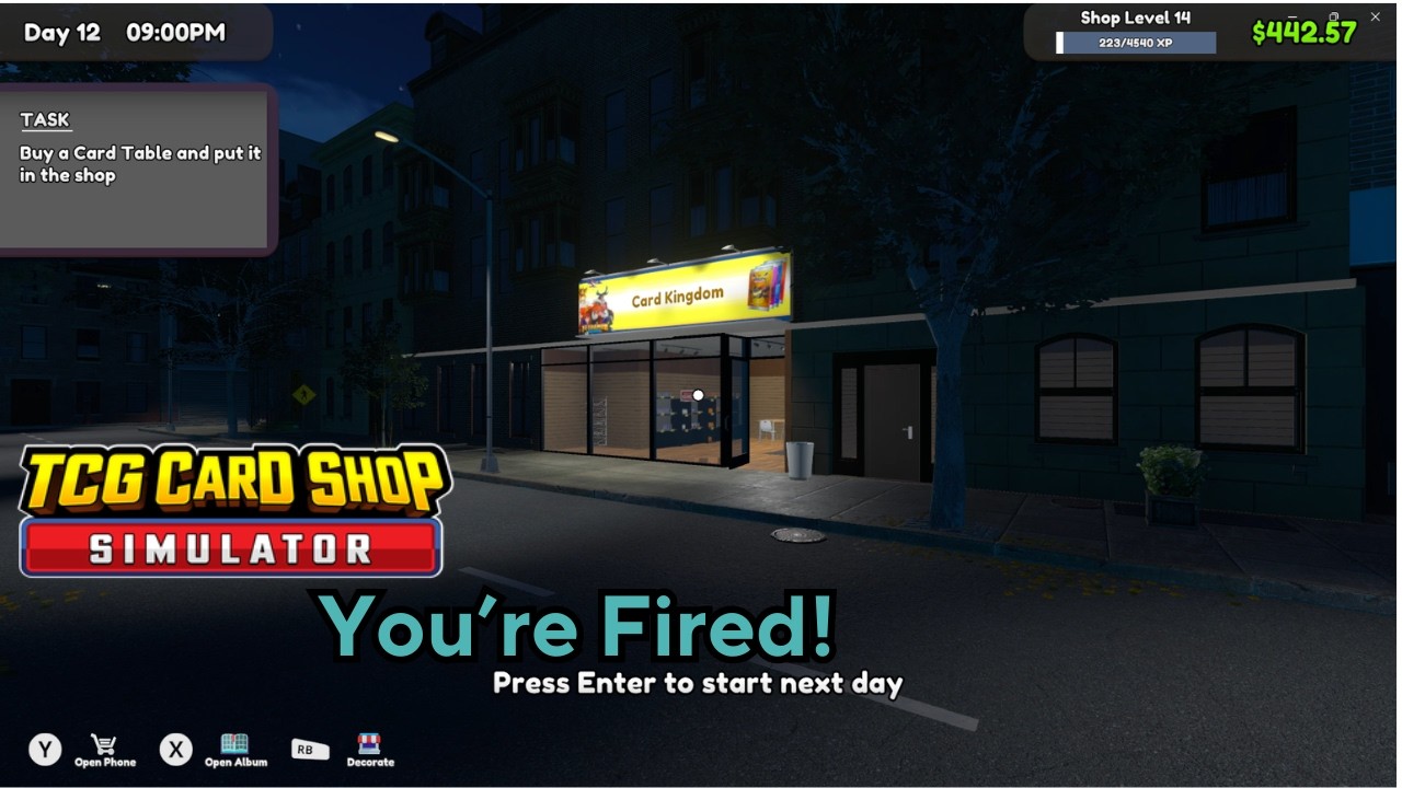 TCG Card Shop Simulator - You're Fired!