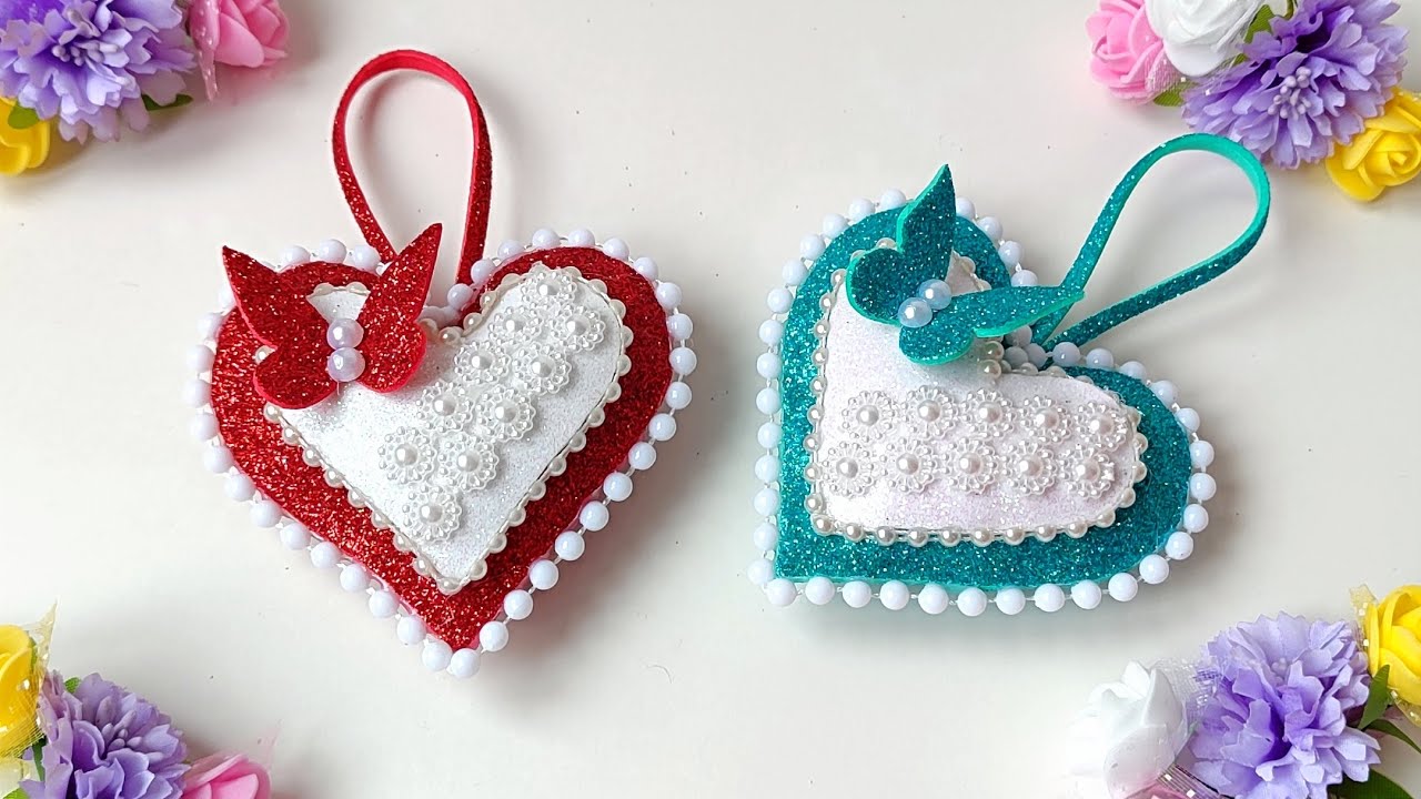 💞 Easy DIY Valentines Day Craft 2025 💝 How to make foamiran Heart