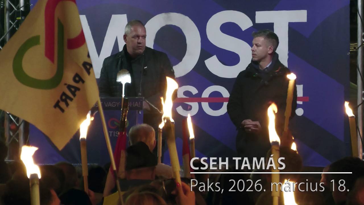 A legfontosabb országjárás - Magyar Péter Pakson - Cseh Tamás felszólalása 2026. március 18.