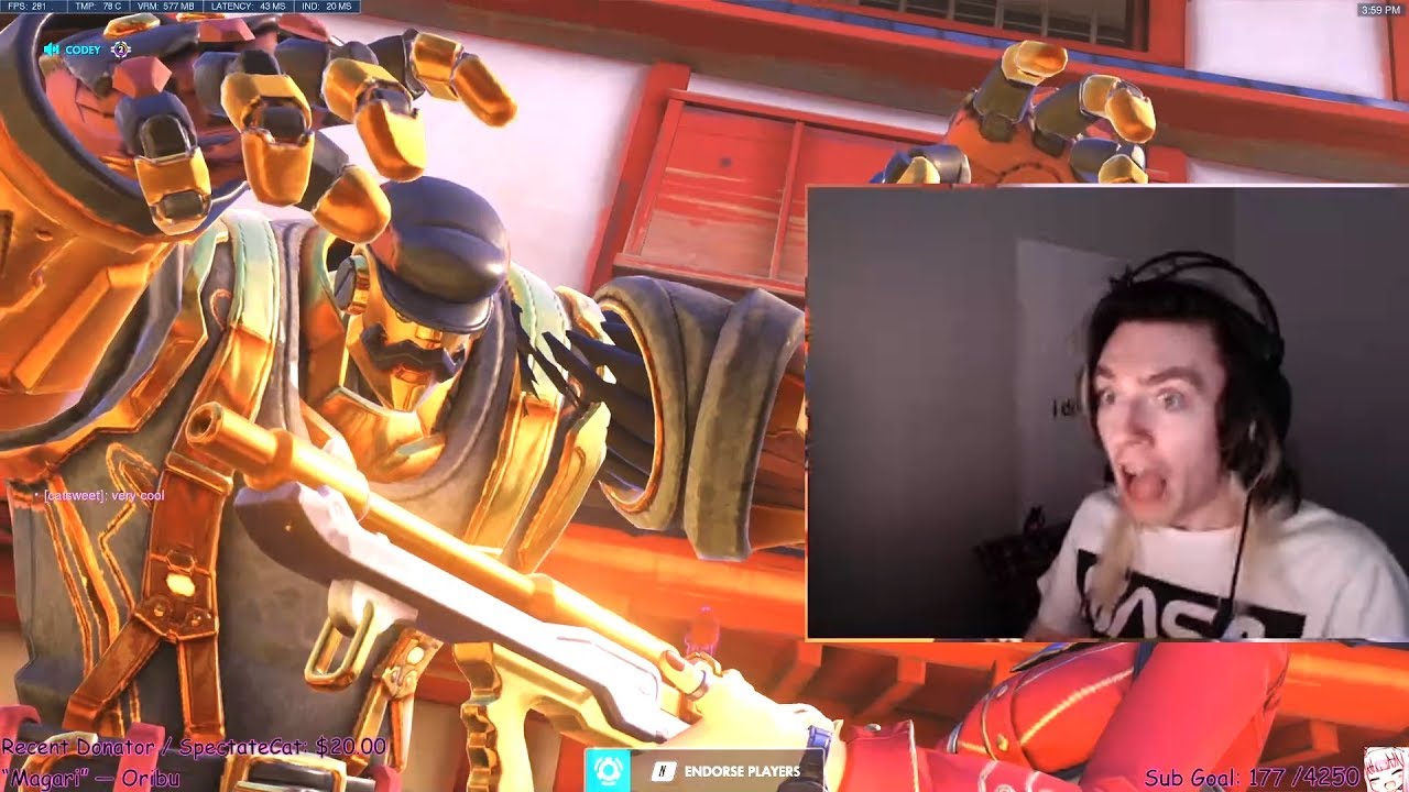CODEY BEST ASHE! POTG! [ OVERWATCH SEASON 18 TOP 500 ]