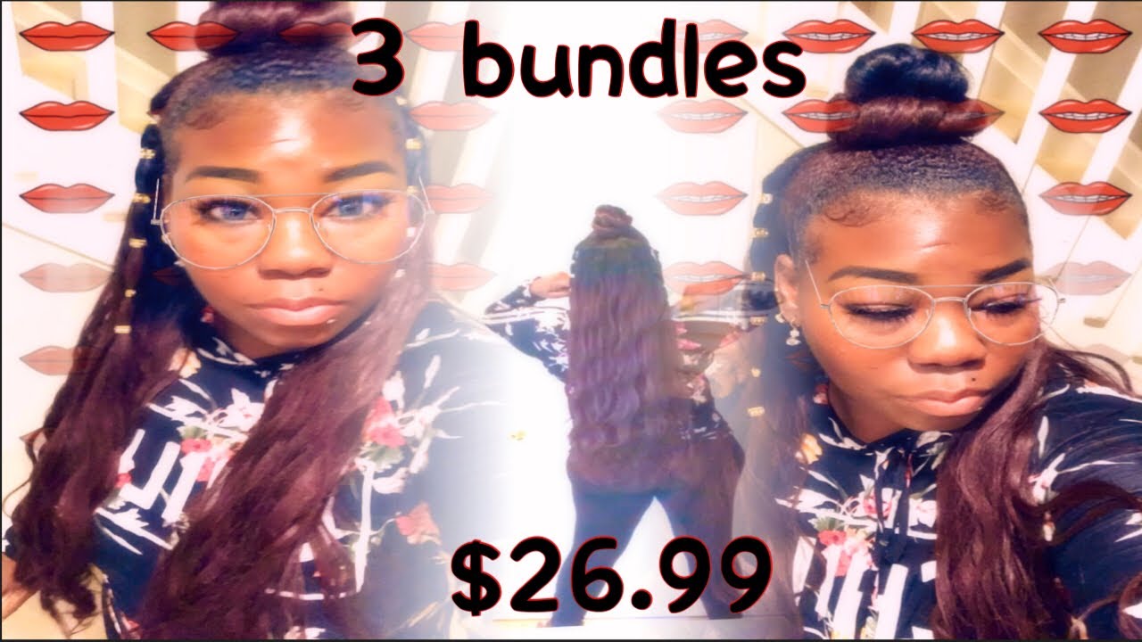 Half up half down sew-in ( no leave out)