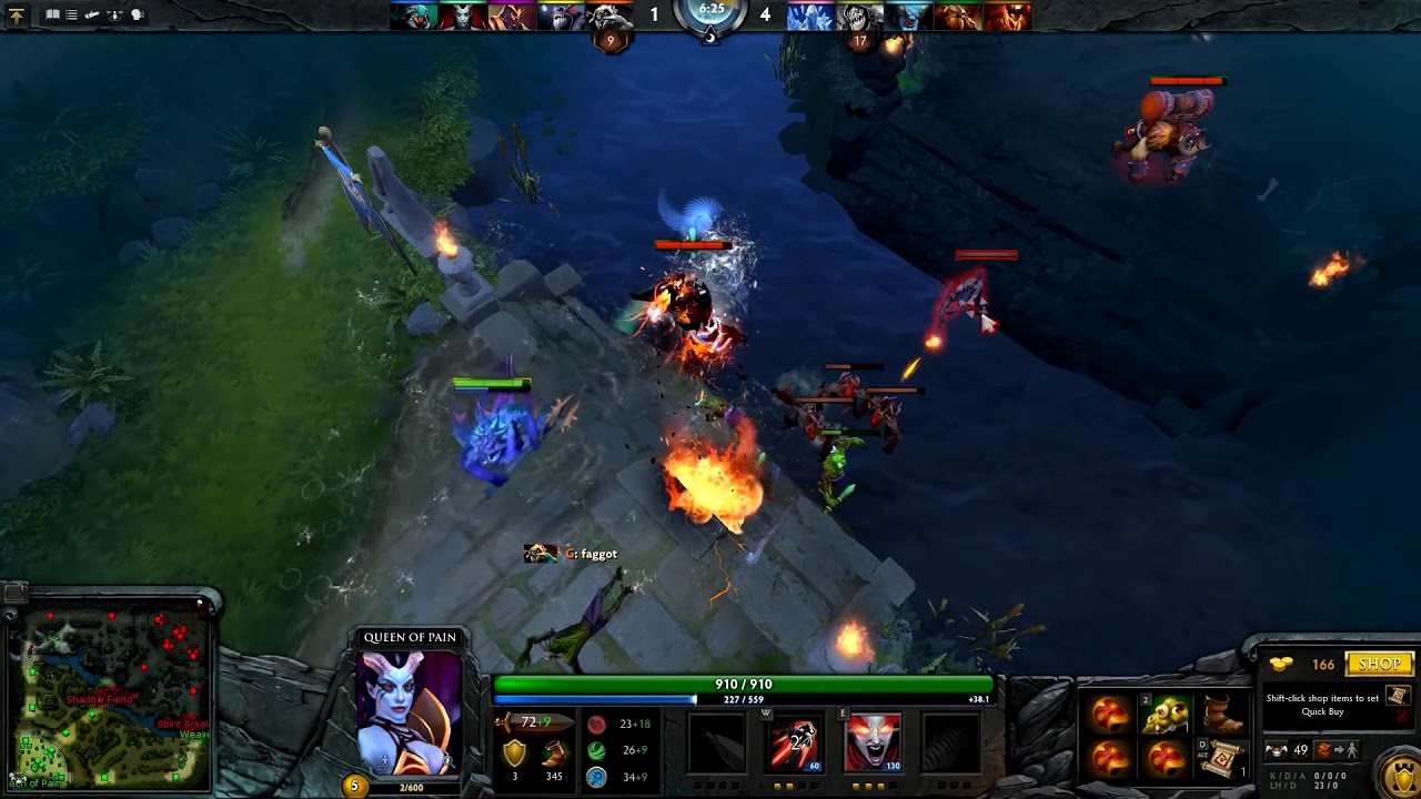 Dota 2 CHI LONG QUA Plays Queen of Pain - Insane Bracer Build