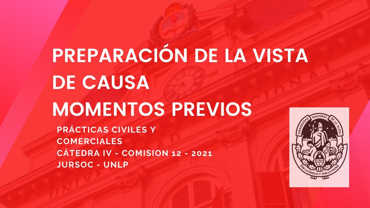 Preparación de la vista de la causa