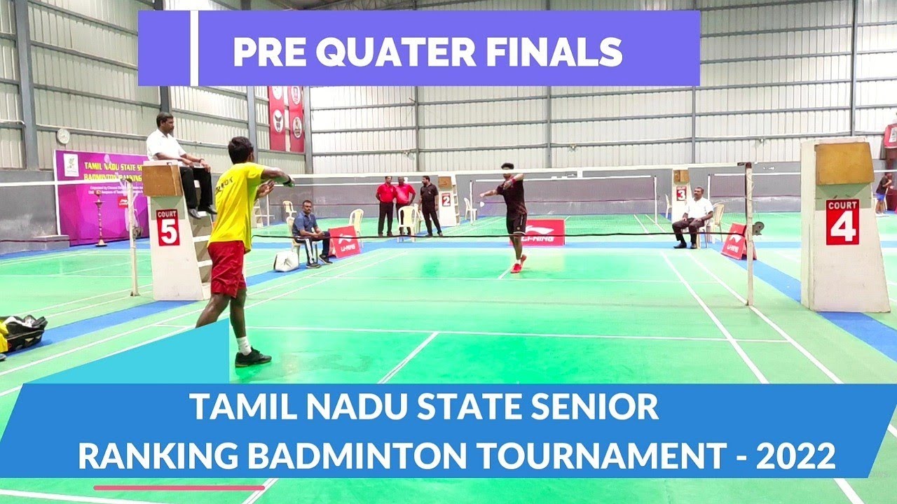 ARUN KUMAR vs T.SIDARTH Men Singles PreQuaterFinal TN State Ranking Badminton Tournament Chennai2022