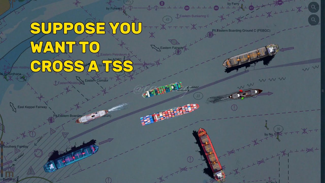 How to properly cross the Traffic Separation Scheme (TSS) - COLREG RULE 10