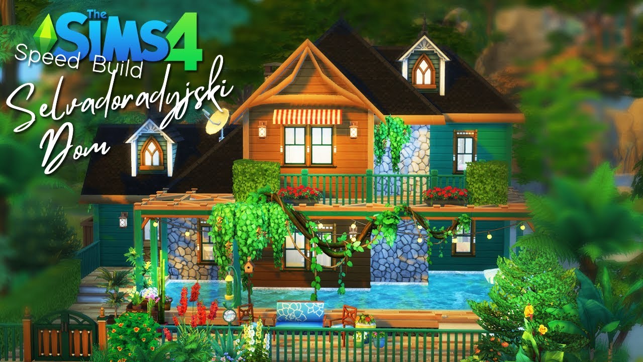 🏠 Selvadoradyjski Dom dla rodziny 🏠 - Speed Build/ Szybka Budowa  w The Sims 4