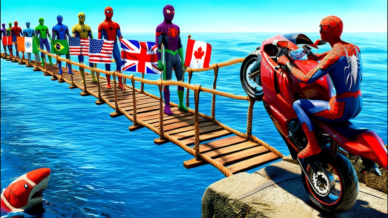 الرجل العنكبوت انقاذ باتمان Spider-Man Rescue batman vs iron man vs venom funny Game GTA 5 superhero