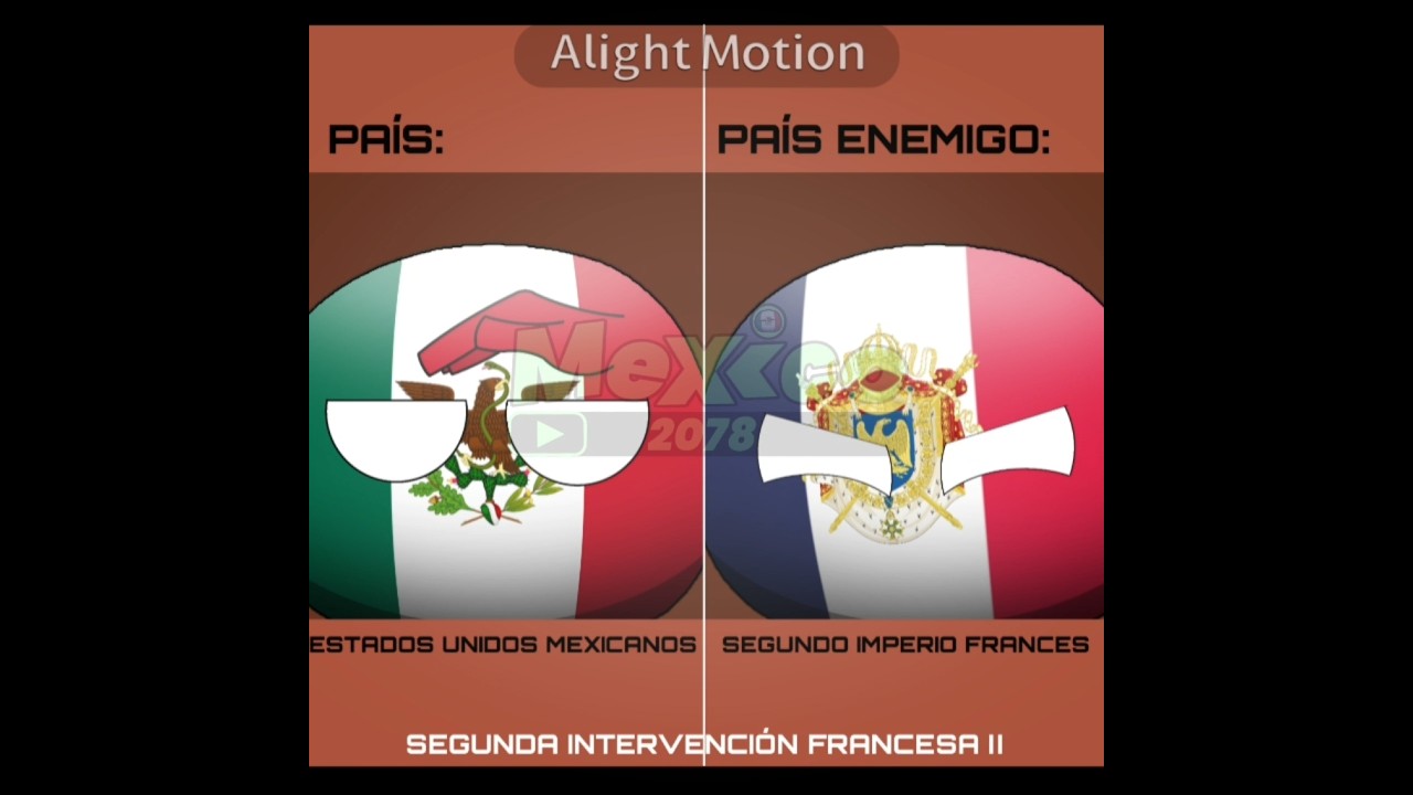 Las Guerras de M&eacute;xico... [Kronos Terminated Trend] #alightmotion #countryballs #animation #trend