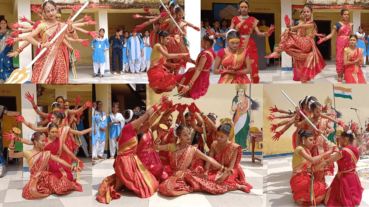Aigiri Nandini | कन्या उच्च  विद्यालय की छात्राओं के द्वारा दुर्गा स्तुति की भब्य प्रस्तुति
