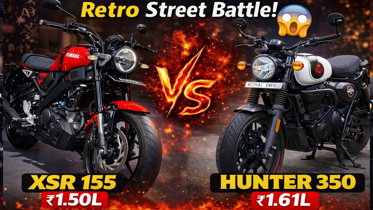 Yamaha XSR 155 vs Royal Enfield Hunter 350 | The Ultimate Retro Street Battle! 🏍️🔥