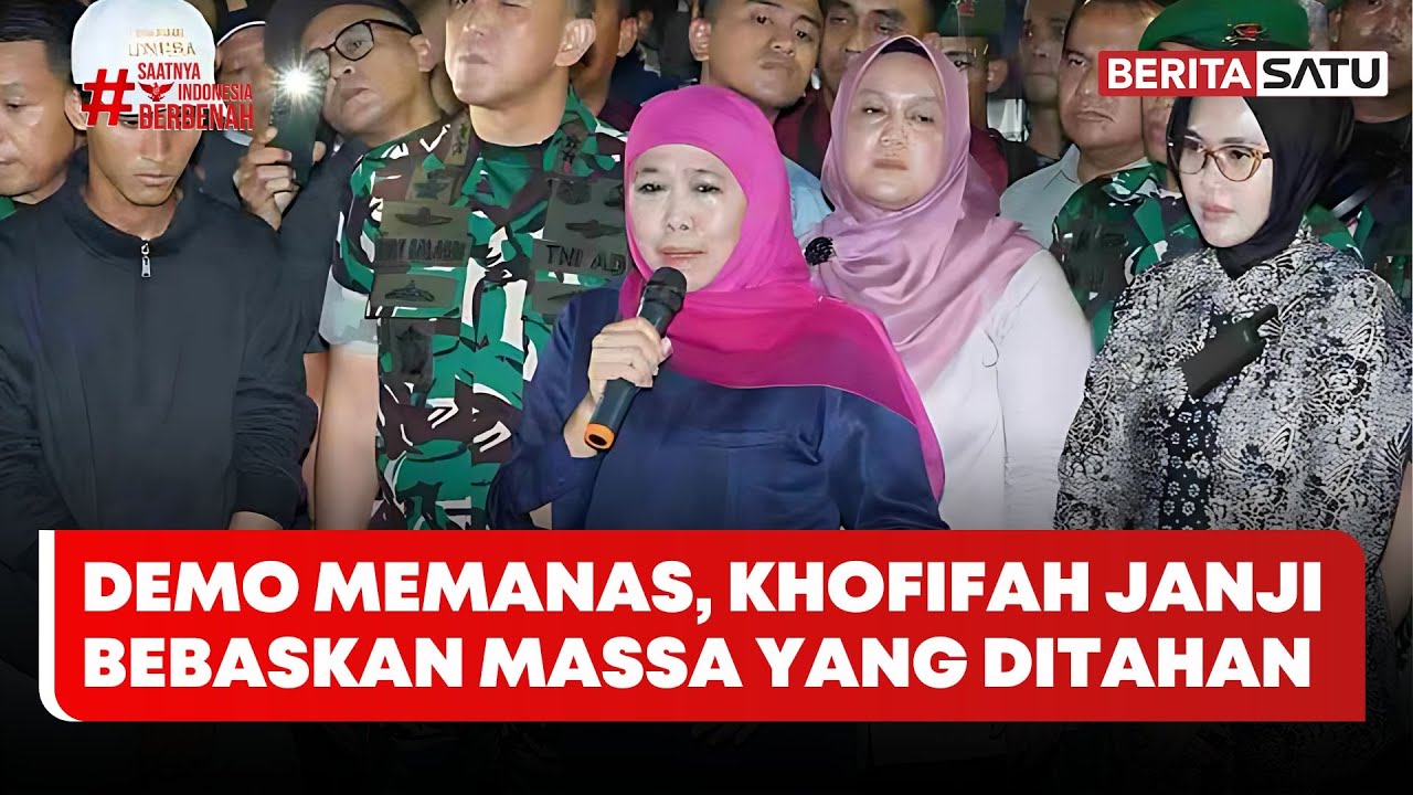 Khofifah Temui Massa Demo, Janji Bebaskan Demonstran #Beritasatu