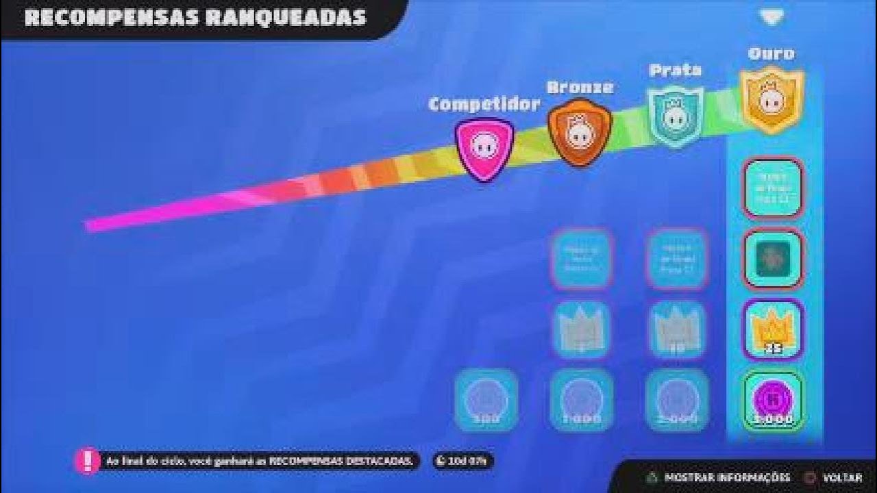 Maratona de finais (Rank C1) Todas as vitórias - competidor ao ouro - Fall Guys