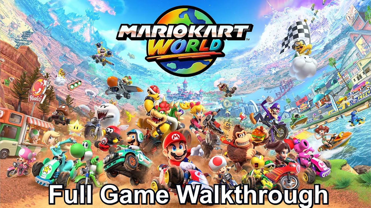 Mario Kart World - Full Game Walkthrough (3-Star Ranking)