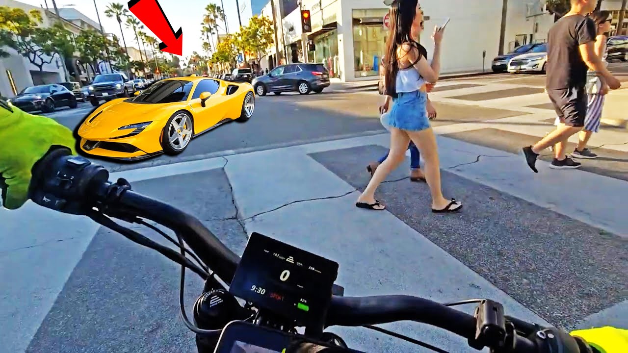 Riding DEEP in BEVERLY HILLS ON MY E-BIKE GOT CRAZY...