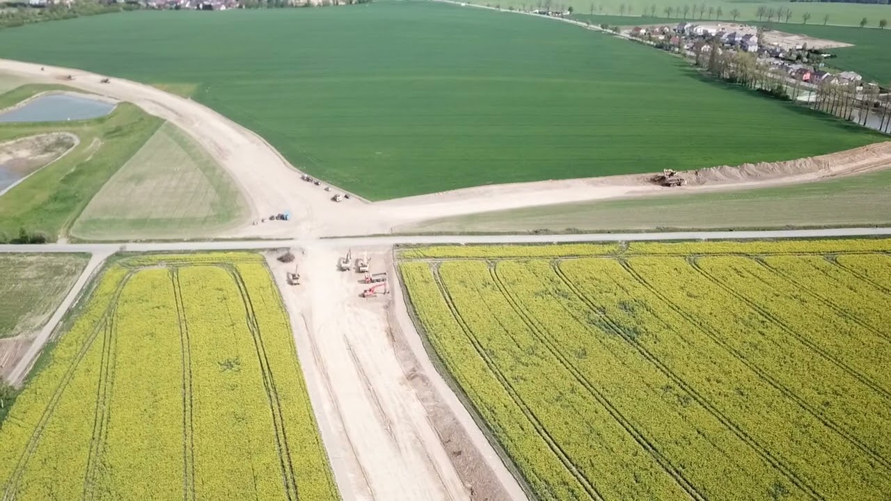 Stavba obchvatu Nových Domků 8.5.2019 1. část