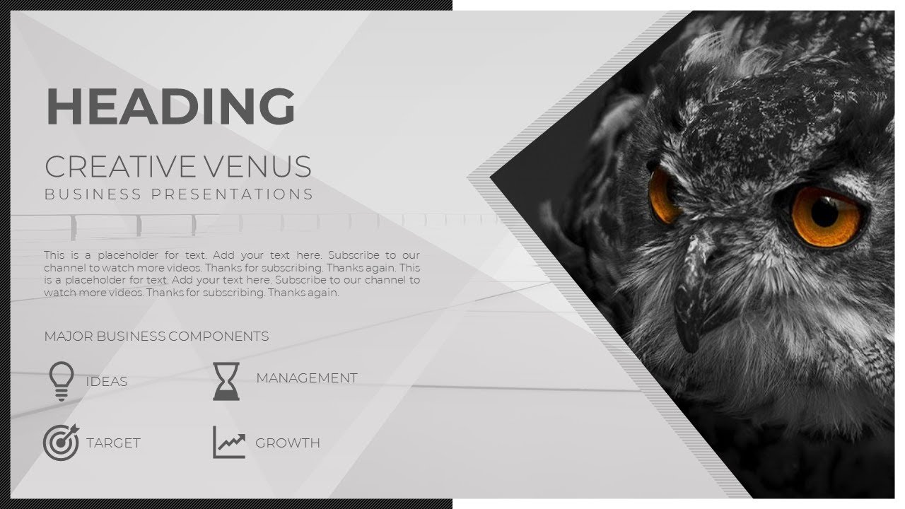 How To Design #Black & #White #Beautiful Presentation Slide in Microsoft Office PowerPoint PPT