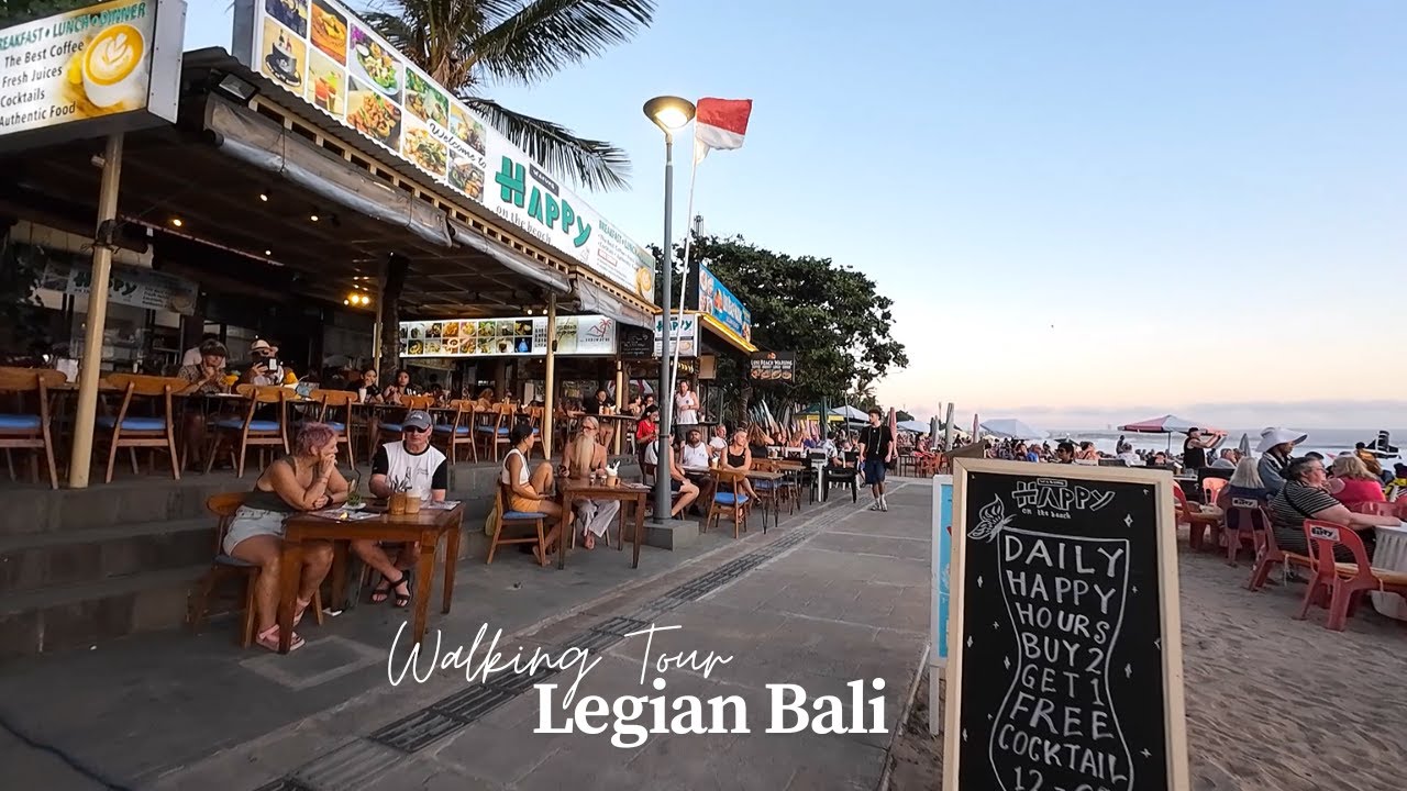 Bali's Perfect Weather🌅 Walking Around Legian Bali at Summer 2025 | Garlic Lane & Legian Beach