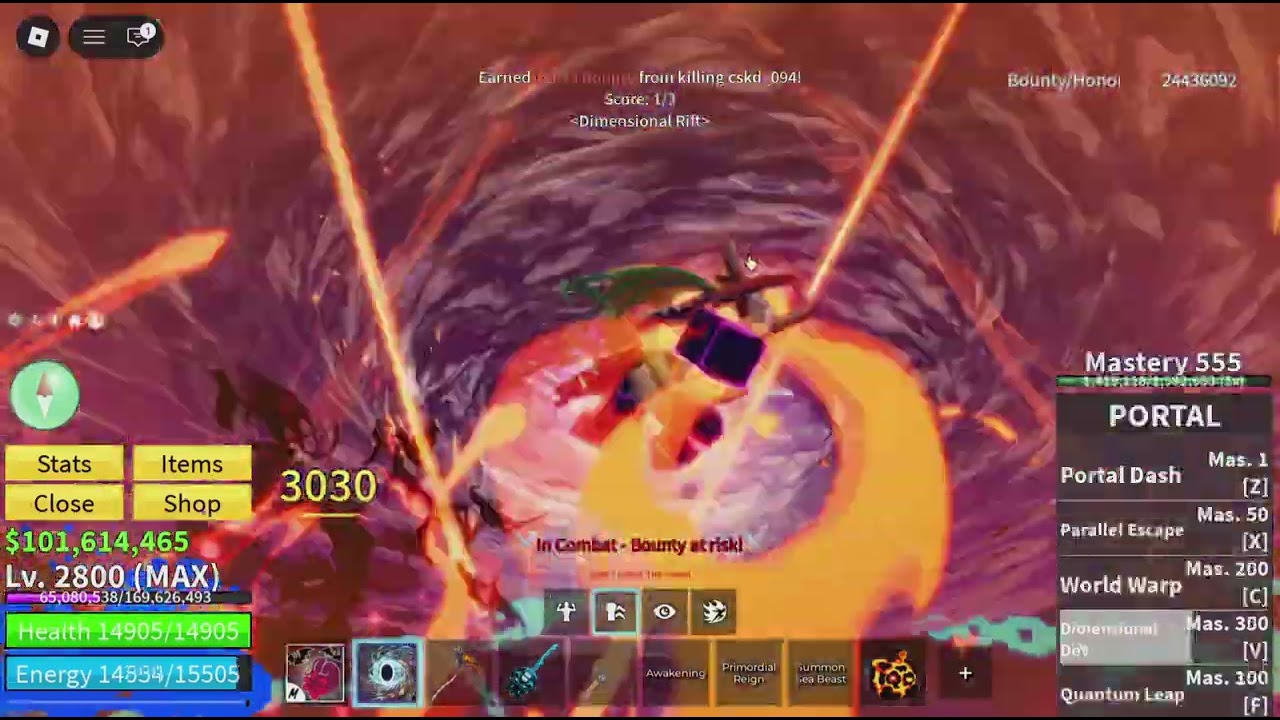 Me toca fruta mitica en nucleo y un poco de pvp