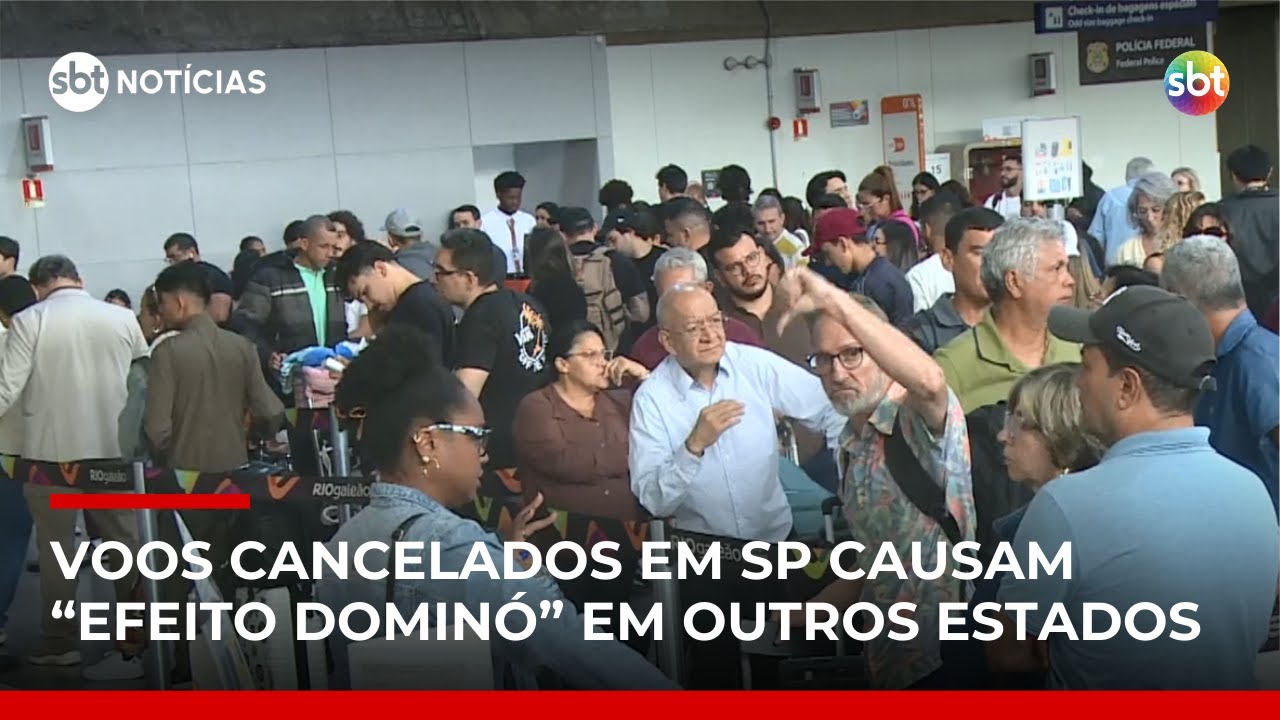 Mais de 400 voos s&atilde;o cancelados em SP por causa de ventos acima de 90 km/h | #SBTNot&iacute;cias