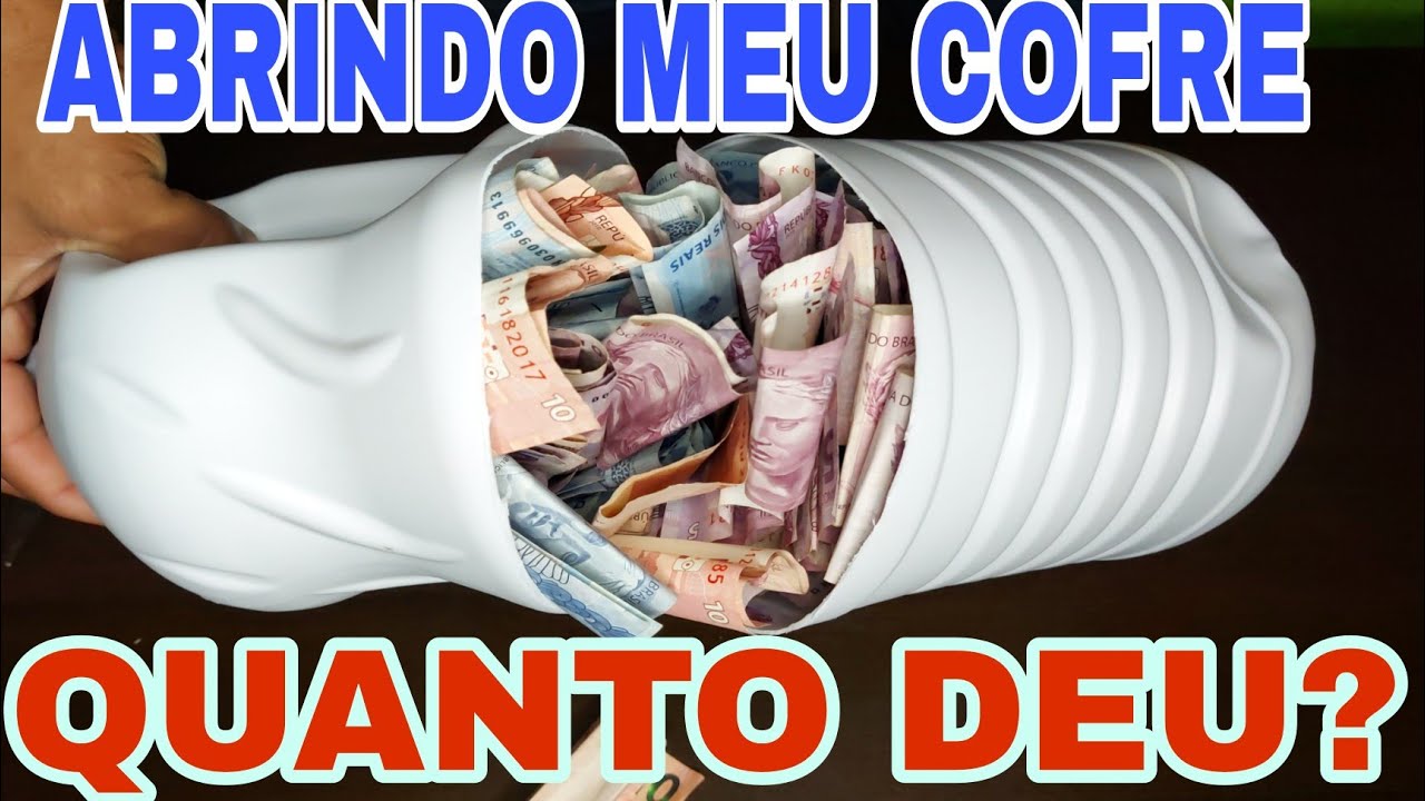 ABRI MEU COFRE DE GALÃO DE 5 LITROS DEPOIS DE 8 MESES JUNTANDO DINHEIRO - COMPLETO PARTE 2