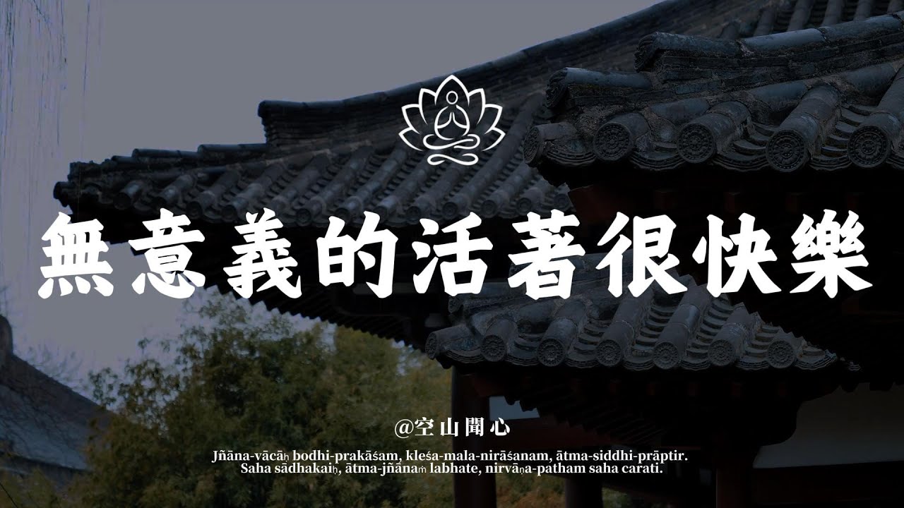 「無意義」的活著，才是最高級的快樂｜空山聞心 #修行 #國學 #人生感悟 #治癒