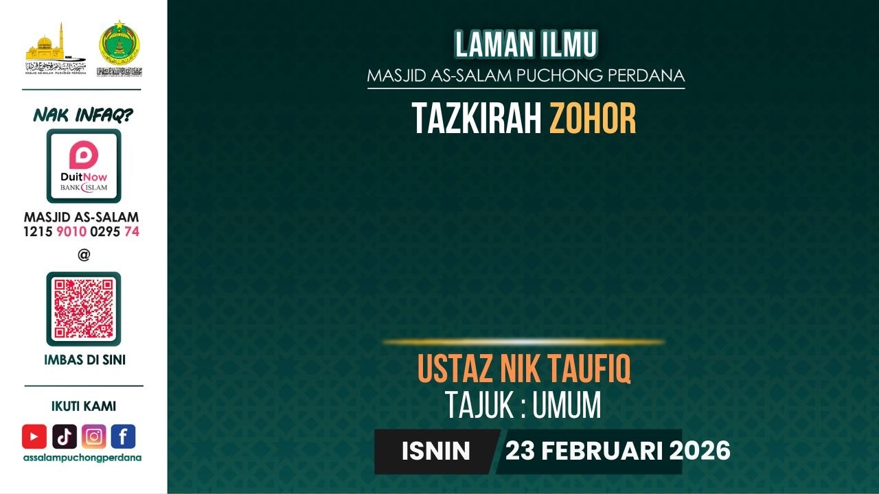 TAZKIRAH ZOHOR MAPP 23 FEBRUARI 2026 | UMUM