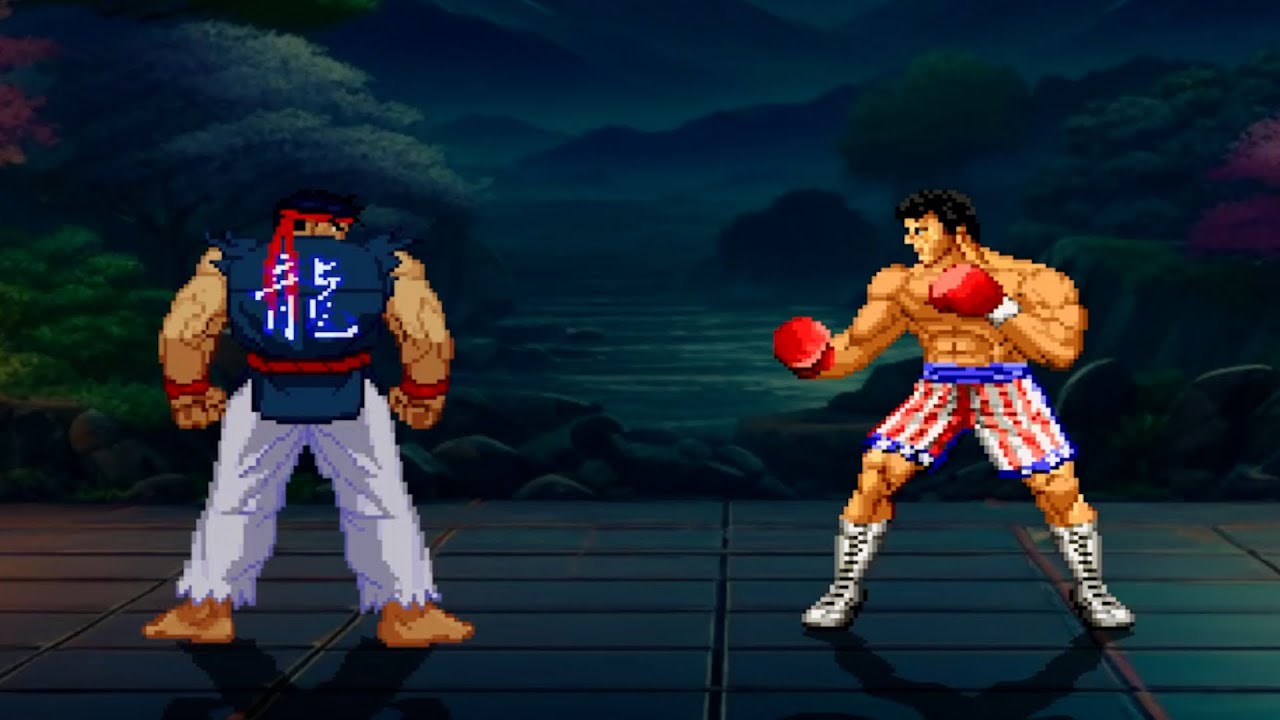 Hollow Ryu vs Rocky Balboa | The Dark Hadou Master Against the Spirit of the Ring