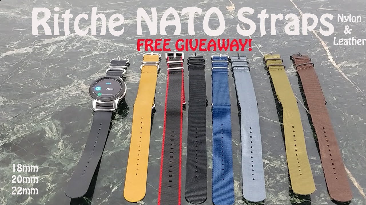 Galaxy watch Ritche NATO Nylon & Leather Bands : The Review and Free Giveaway