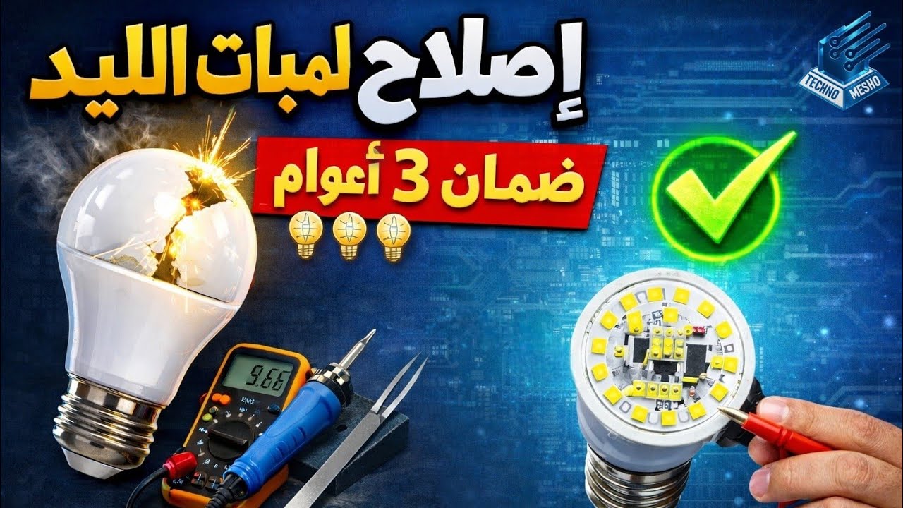 اصلاح لمبات الليد بطريقة علمية تدوم اطول | Repairing LED bulbs for a longer lifespan