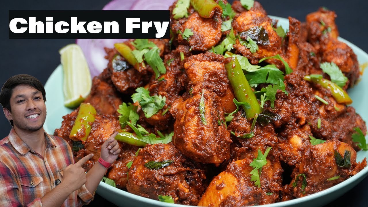 చికెన్ ఫ్రై -Chicken Fry for Bachelors - Spicy Chicken Fry -Easy Chicken Fry Beginners by Powerchef