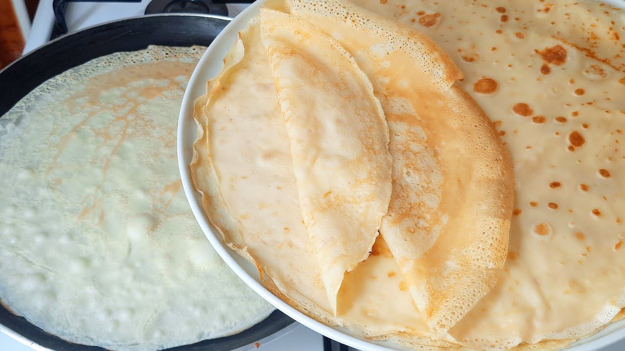 ПОЛНОМЕРНЫЙ РЕЦЕПТ ТОНКИХ МОЛОЧНЫХ БЛЕНЧКОВ, ПОХОЖИХ НА ШЕЛКЕ / КАК СДЕЛАТЬ БЛИНЧИК Вкус гарантирова