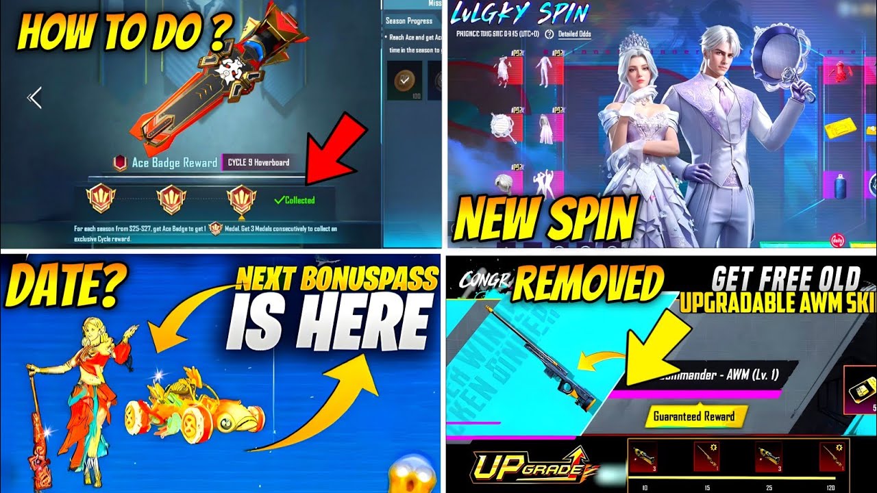 BGMI CYCLE REWARD PROBLEM SOLVED | NEXT BONUS PASS UPGRADE GUN SKIN | P90 UPGRADE LUCKY SPIN 